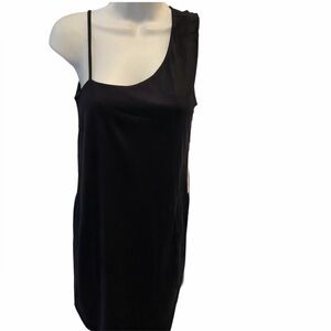SUSANA MONACO Midnight One Sleeve Strap Dress!